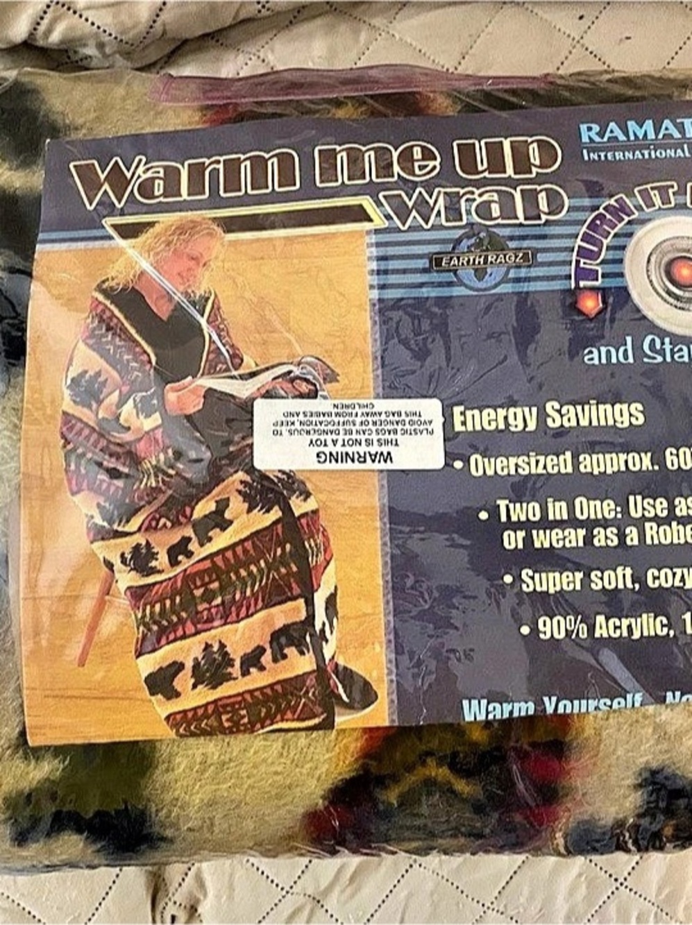 Earth Ragz Warm Me Up Wrap Animal Print Blanket Wrap